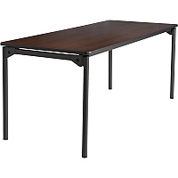 Iceberg Maxx Legroom Wood Folding Table Melamine Rectangle Top - Four Leg Base - 4 Legs - 30