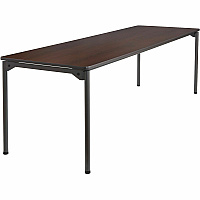 Iceberg Maxx Legroom Wood Folding Table Melamine Rectangle Top - Four Leg Base - 4 Legs - 30