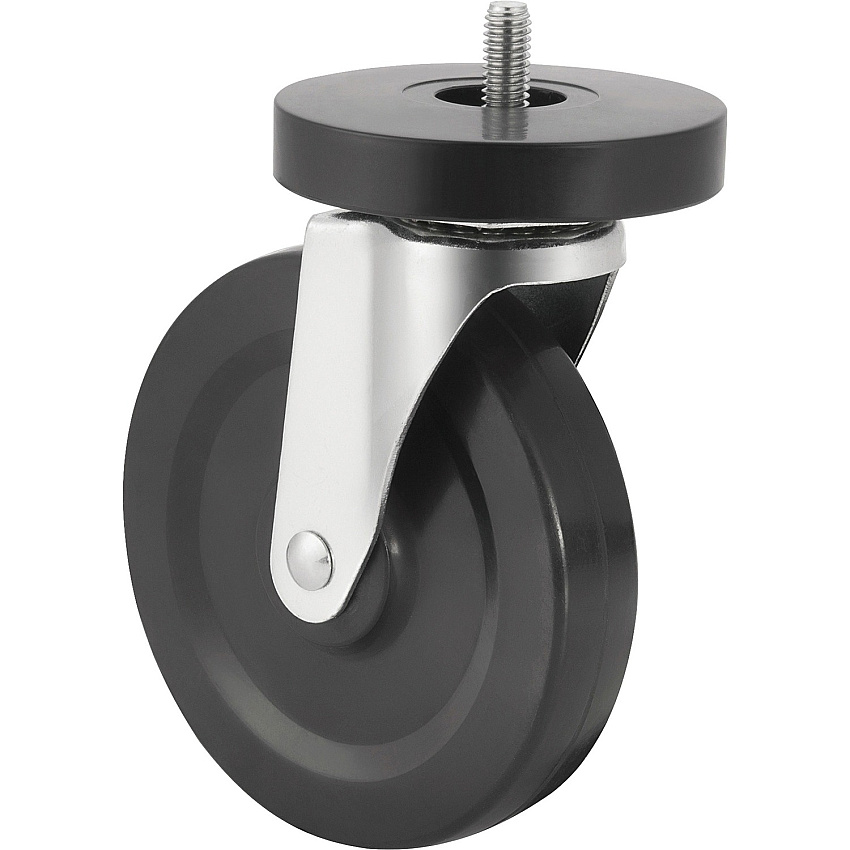 Lorell Industrial Wire Shelving Caster Kit 4" Diameter - Black - 4 / Set (LLR84861)