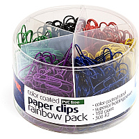 Officemate Coated Paper Clips, 450/Pack Jumbo - No. 2 - Assorted - 450 / Pack (97227)
