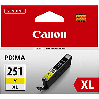Canon CLI251XLY Original Inkjet Ink Cartridge - Yellow - 1 Each