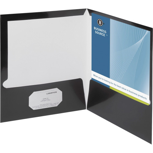Business Source Laminated Cover 2-pocket Portfolio (44425)