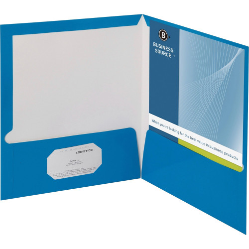 Business Source Laminated Cover 2-pocket Portfolio (44423)