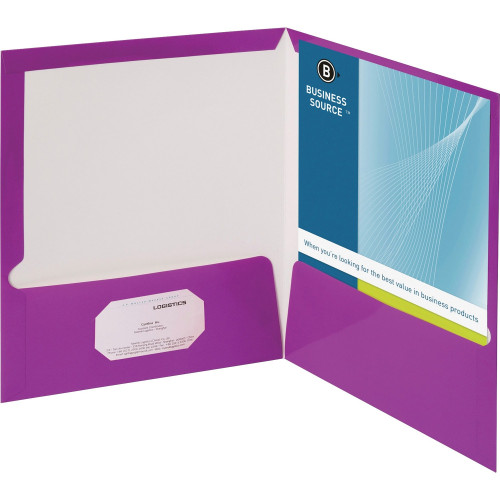 Business Source Laminated Cover 2-pocket Portfolio (44429)