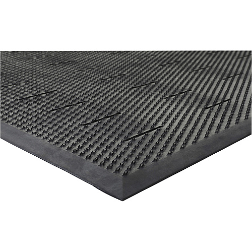 Genuine Joe Free Flow Comfort Anti-fatigue Mat 48" Length x 36" Width x 0.500" Thickness - Rubber - Black - 1 Each (GJO32590)