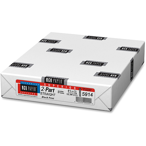 NCR Paper Superior 2-part Straight Carbonless Paper - White 92 Brightness - Letter - 8 1/2" x 11" - 20.50 lb Basis Weight - Carbonless - White, Canary - 2/Set - 250 / Pack (5914)