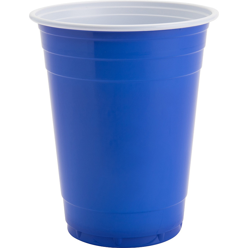 Genuine Joe 16 oz Party Cups 16 fl oz - Blue, White - Plastic - Party, Cold Drink, Beverage - 50 / Pack (GJO11250)