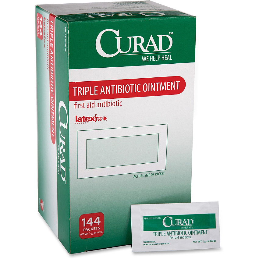 Curad Triple Antibiotic Ointment Packets 144 / Box (CUR001209Z)