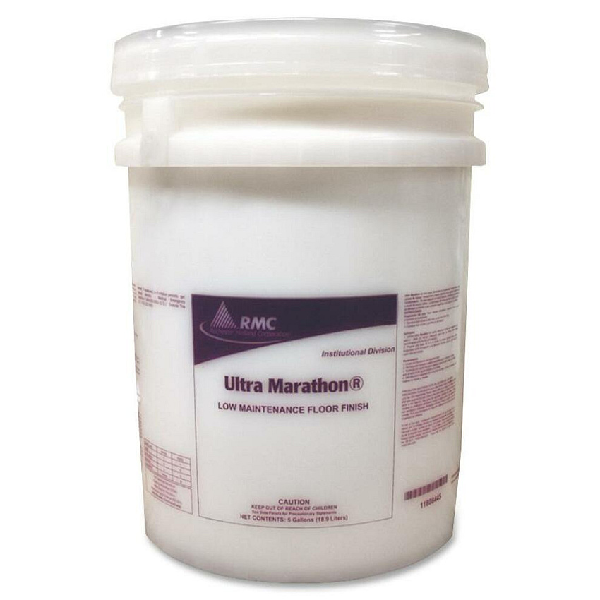 Rochester Midland RMC Ultra Marathon LM Floor Finish For Vinyl Floor, Linoleum Floor, Asphalt, Rubber, Terrazzo Floor - 640 fl oz (20 quart) - Durable, Slip Resistant - White - 1 / Carton (11808445)
