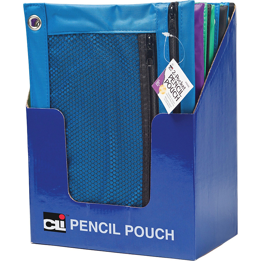 CLI Carrying Case (Pouch) Pencil, Ring Binder - Assorted 7.6" Height x 10" Width x 0.1" Depth - 24 / Display Box (76350ST)