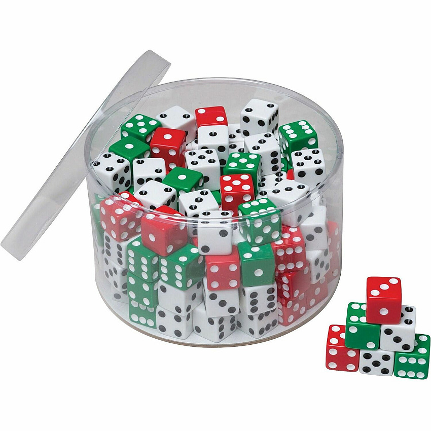 Creativity Street Drum of Dice 4 Year & Up Age - 144 Pieces - 144 / Pack - Assorted (707)