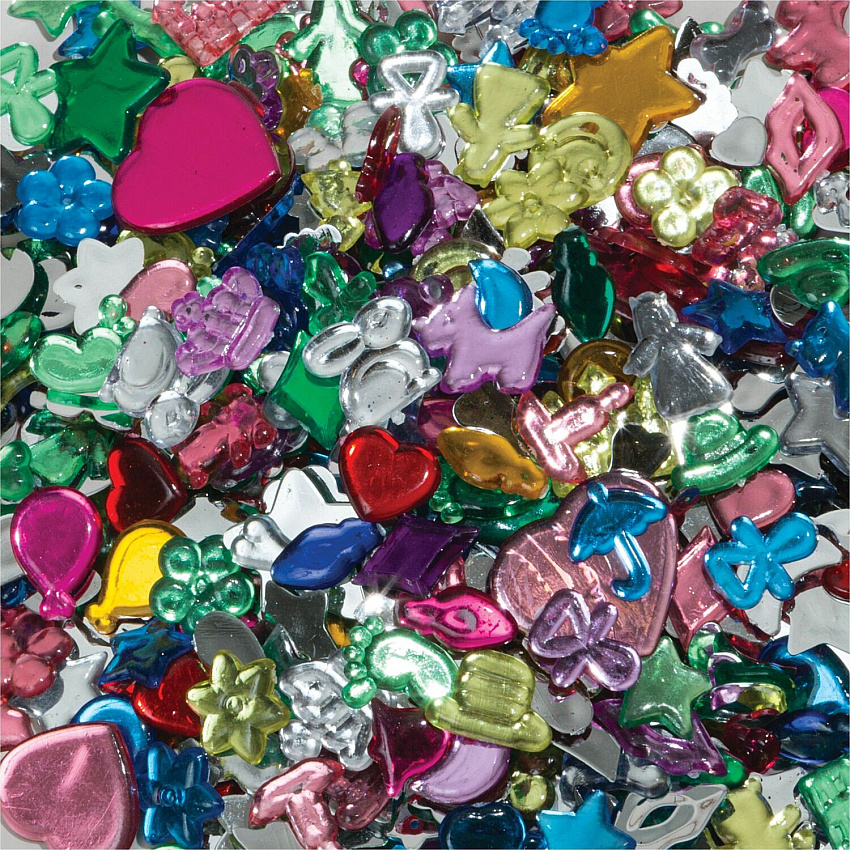 Creativity Street 1/2 lb Acrylic Gems Assorted - Acrylic - 1 Pack (3541)