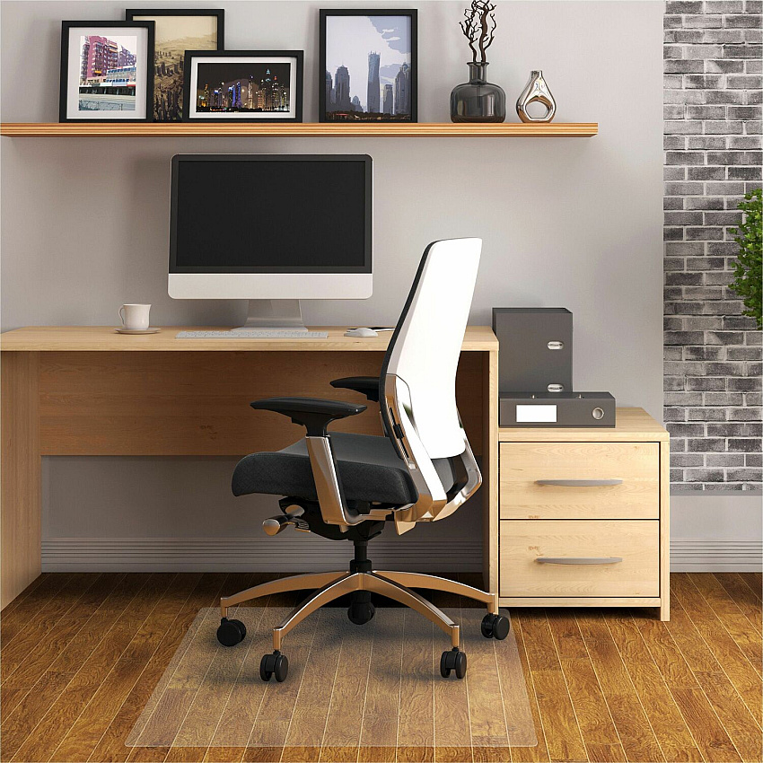 Floortex Advantagemat&reg; Phthalate Free Vinyl Rectangular Chair Mat for Hard Floor - 48" x 60" Hard Floor, Home, Office, Chair - 60" Length x 48" Width x 0.080" Depth x 0.080" Thickness - Rectangular - Polyvinyl Chloride (PVC), Polyethylen (PF1215225EV)
