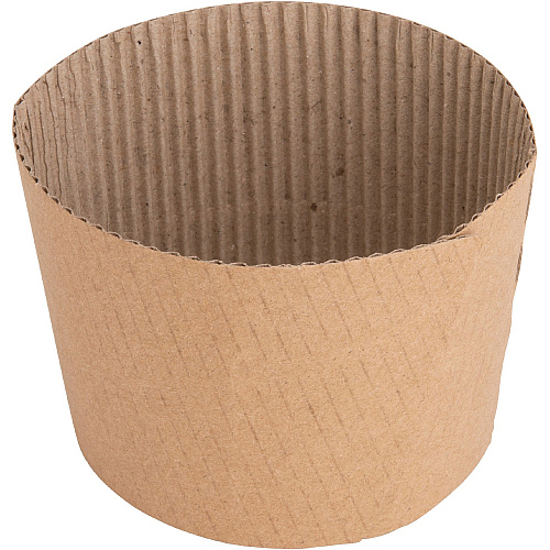 Genuine Joe Protective Corrugated Cup Sleeves Brown - 50 / Pack (GJO19049)
