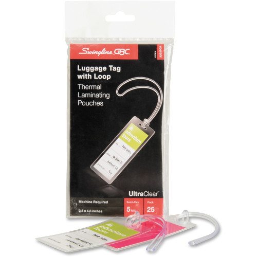 GBC Ultra Clear Luggage Tag Thermal Laminating Pouches (3202005)