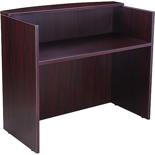 Boss Reception Desk 250 lb Capacity - 42" Height x 71" Width x 36" Depth - Assembly Required - Mahogany - Wood - 1 Each (N169M)