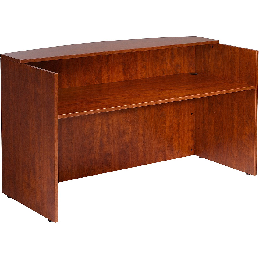 Boss Reception Desk 250 lb Capacity - 42" Height x 71" Width x 36" Depth - Assembly Required - Cherry - Wood - 1 Each (N169C)