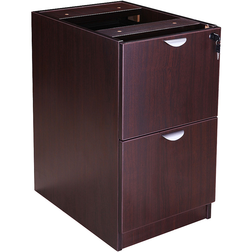 Boss Vertical File 16" Width x 22" Depth x 28.50" Height - Wood - Mahogany - 1 Each (N176M)