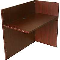 Boss Reception Return Rectangle Top - 42" Table Top Width x 24" Table Top Depth - 29" Height x 42" Width x 24" Depth - Assembly Required - Mahogany - Wood - 1 Each (N180M)