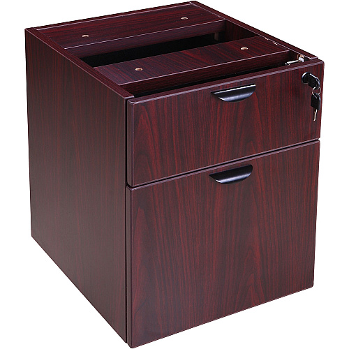 Boss Hanging Pedestal 3/4 Box/File 19" Height x 16" Width x 16" Depth - Total Drawer(s): 2 - Finish: Mahogany - 1 Each (N108M)