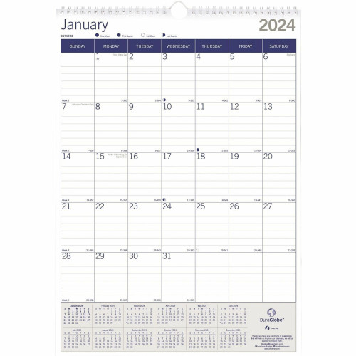 Blueline DuraGlobe Wall Calendar (C171203)