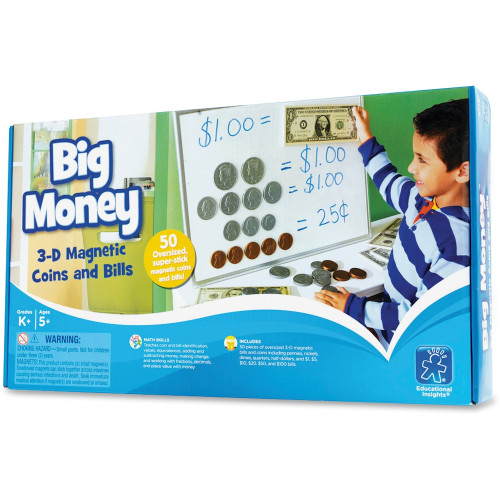 Educational Insights Big Money Magnetic Coins/Bills (3063)
