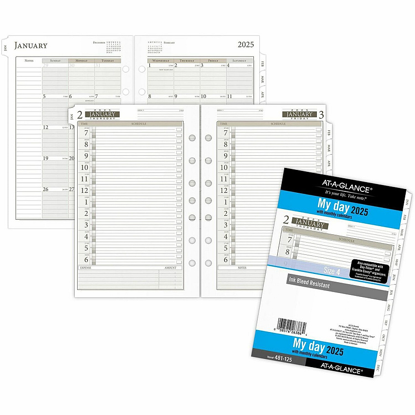 At-A-Glance Daily Planner One Page Per Day Refill, Loose-Leaf, Desk Size (481125)