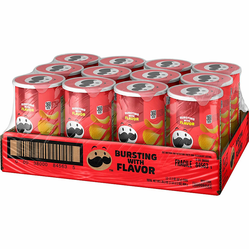 Pringles Original Original - 1 Serving Can - 2.38 oz Can - 12 / Carton (84563)