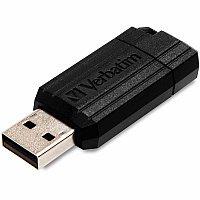 Microban 128GB PinStripe USB Drive 128 GB - USB 2.0 Type A - 10 MB/s Read Speed - 4 MB/s Write Speed - Black - Lifetime Warranty - 1 Each (49071)