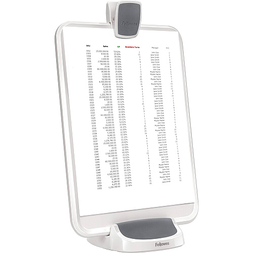 Fellowes I-Spire Series Document Lift Support 8.50" x 11" Media - Vertical, Horizontal - 14.6" Height x 9.5" Width x 6" Depth - Acrylonitrile Butadiene Styrene (ABS) - Gray, White - 1 Each (9311503)