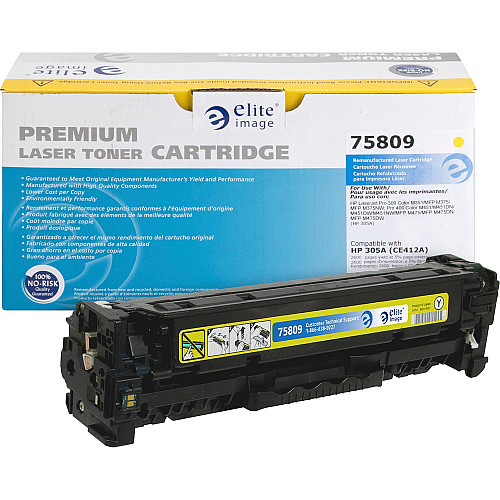 Elite Image Remanufactured Laser Toner Cartridge - Alternative for HP 305A (CE412A) - Yellow - 1 Each 2600 Pages (75809)