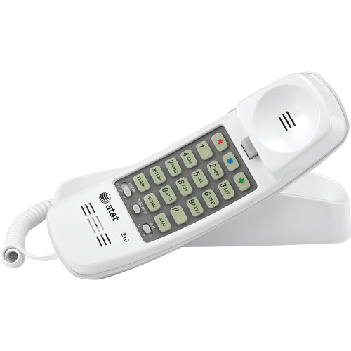 Vtech Vtech 210 Corded Trimline Phone with Speed Dial and Memory Buttons, White (210WH)