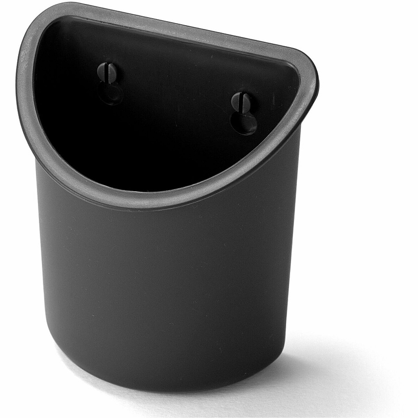 Lorell Recycled Mounting Pencil Cup Plastic - Black - 1 Each (LLR80668)