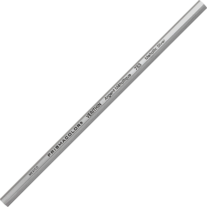 Prismacolor Premier Verithin Colored Pencil Silver Lead - Silver Barrel - 1 Dozen (2460)