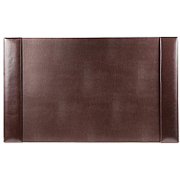 Dacasso Bonded Leather Side-Rail Desk Pad Rectangular - 30" Width x 18" Depth - Felt Backing - Bonded Leather - Brown - 1 Each (P3603)