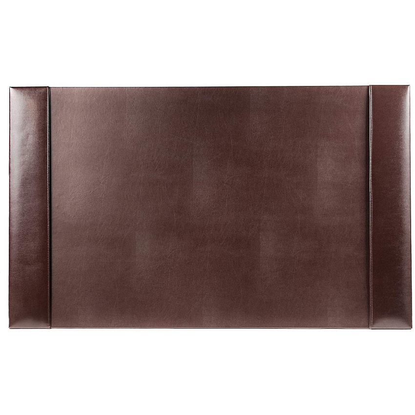 Dacasso Bonded Leather Side-Rail Desk Pad Rectangular - 30" Width x 18" Depth - Felt Backing - Bonded Leather - Brown - 1 Each (P3603)