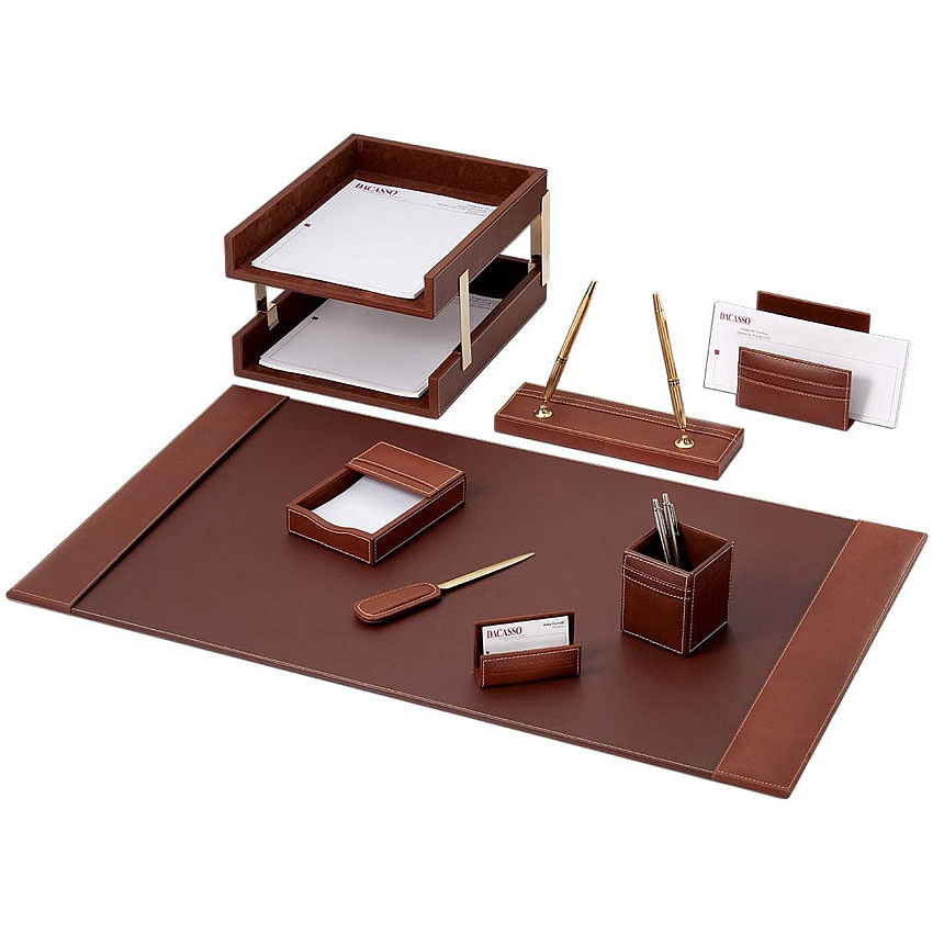 Dacasso Rustic Leather Desk Set 1 Each (D3220)