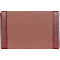 Dacasso Leather Side-Rail Desk Pad Rectangular - 22" Width x 14" Depth - Felt Mocha Backing - Top Grain Leather - Mocha - 1 Each (P3028)