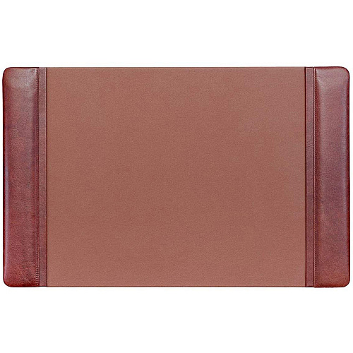 Dacasso Leather Side-Rail Desk Pad Rectangular - 22" Width x 14" Depth - Felt Mocha Backing - Top Grain Leather - Mocha - 1 Each (P3028)
