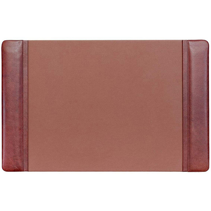 Dacasso Leather Side-Rail Desk Pad Rectangular - 22" Width x 14" Depth - Felt Mocha Backing - Top Grain Leather - Mocha - 1 Each (P3028)