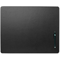 Dacasso Leather Conference Table Pad Rectangular - 22" Width x 16" Depth - Felt Black Backing - Top Grain Leather - Black - 1 Each (P1030)