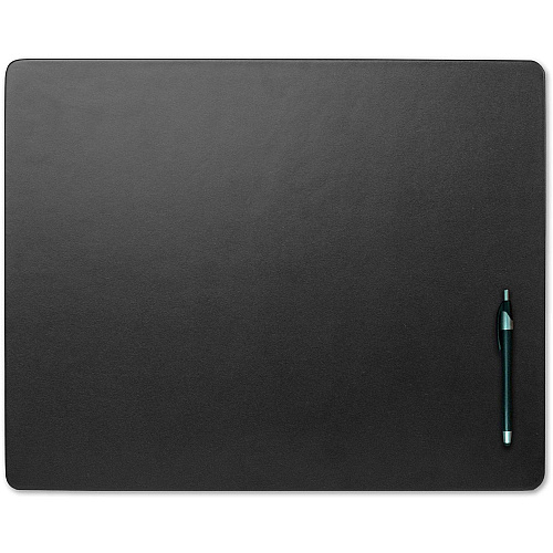 Dacasso Leather Conference Table Pad Rectangular - 22" Width x 16" Depth - Felt Black Backing - Top Grain Leather - Black - 1 Each (P1030)