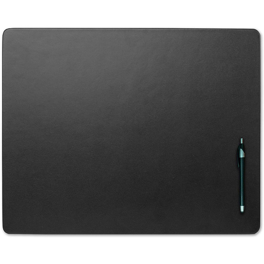 Dacasso Leather Conference Table Pad Rectangular - 22" Width x 16" Depth - Felt Black Backing - Top Grain Leather - Black - 1 Each (P1030)