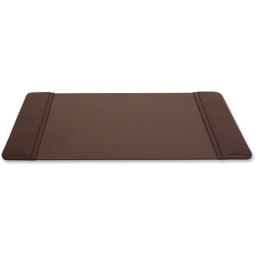 Dacasso Leather Desk Pad Rectangular - 22" Width x 14" Depth - Felt Brown Backing - Top Grain Leather - Chocolate Brown - 1 Each (P3428)