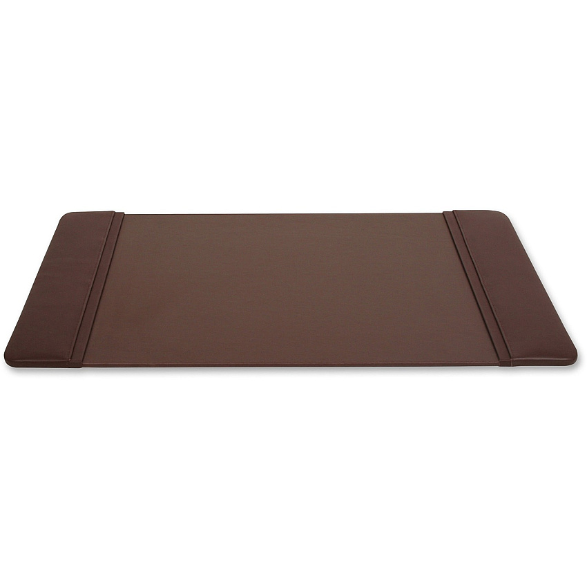 Dacasso Leather Desk Pad Rectangular - 22" Width x 14" Depth - Felt Brown Backing - Top Grain Leather - Chocolate Brown - 1 Each (P3428)