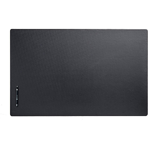 Dacasso Leatherette Desk Mat Rectangular - 38" Width x 24" Depth - Felt Backing - Leatherette - Black - 1 Each (P1032)