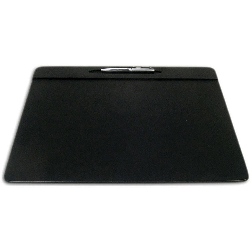 Dacasso Leatherette Top-Rail Conference Pad Rectangular - 17" Width x 14" Depth - Felt Backing - Leatherette - Black - 1 Each (P1029)
