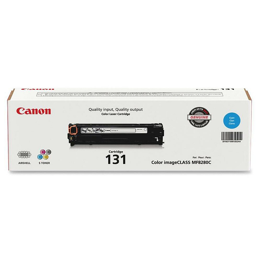Canon 131 Original Laser Toner Cartridge - Cyan - 1 Each 1500 Pages (CRTDG131C)