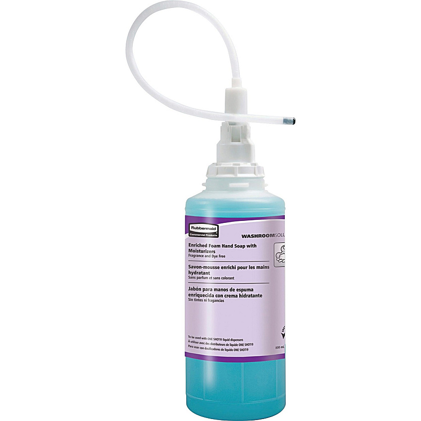 Rubbermaid Commercial Enriched Foam Hand Soap Fresh Light Citrus Scent - 27.05 fl oz - Skin - Moisturizing - Teal - pH Balanced, Hygienic - 4 / Carton (FG750517)