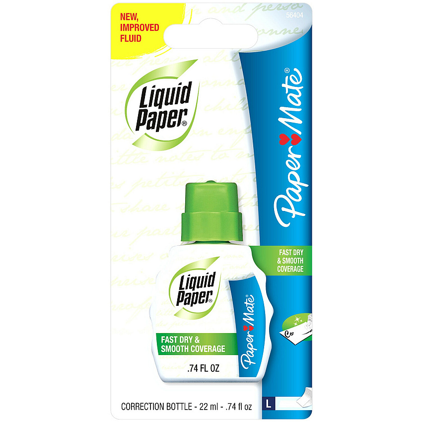 Paper Mate Liquid Paper Correction Fluid Foam 21.88 mL - White - Spill Resistant, Fast-drying - 1 Each (5640415)